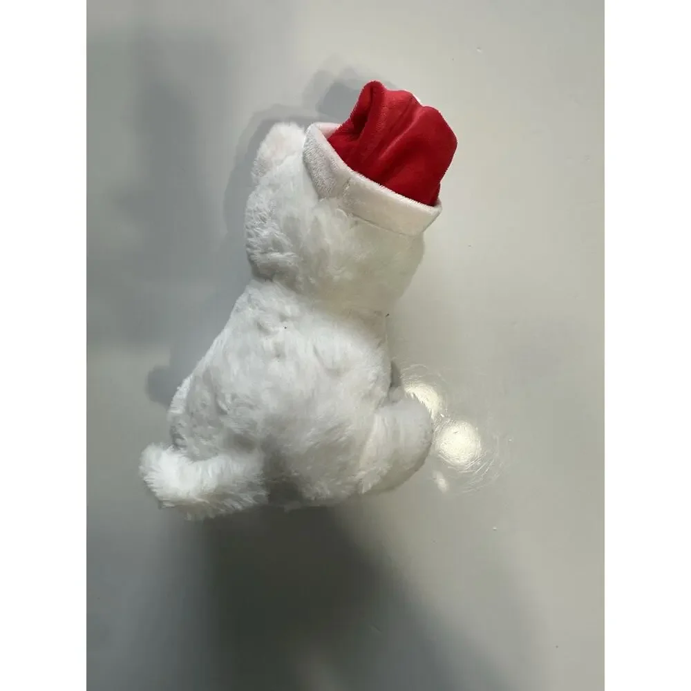 Christmas Cat Plush Santa Hat MEOW Red Mitten Snowflake 7 Inch